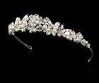 Ivory Freshwater Pearl and Swarovski Crystal Tiara Available in Silver 