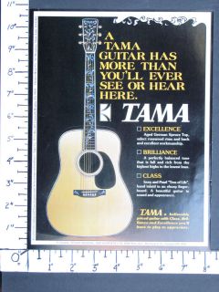 1976 TAMA Guitar magazine Ad Ivory Pearl TREE LIFE ebony spruce 