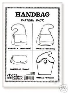 tandy leather handbag pattern pack 4 designs new 6033 00