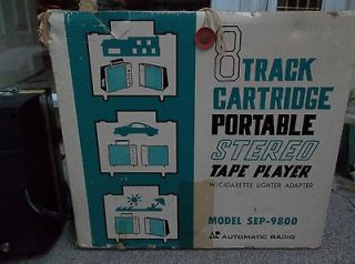   Radio Brand 8 Track Cartridge Portable Stereo Tape Player Works Great