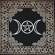 goddess triple moon altar cloth 24 by 24 wicca pagan