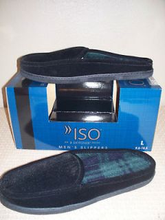ISOTONER MENS BLACK CLOGS SCUFFS INDOOR OUTDOOR SLIPPERS SIZE XXL 2XL 