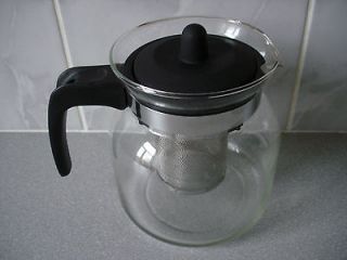 Quartz Glass Teapot With Strainer Filter. 42.3 oz (1.2L) New in Box