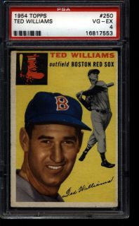 1954 topps 250 ted williams red sox psa 4 7553