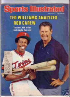 ted williams rod carew 1977 sports illustrated  4 99 buy it 