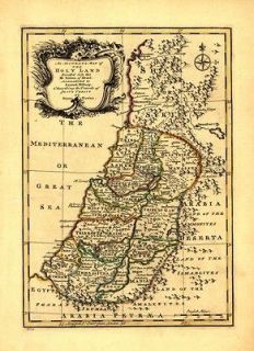1752 map of Palestine An accurate of the Holy Land Divided into the 