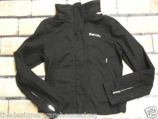 BENCH GIRLS BLACK BARBEQUE LIGHTWIEGHT JACKET WITH HOOD 5 6 YEARS