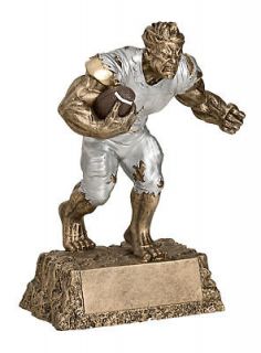 monster football trophy fantasy football engraved time left $ 19 75 