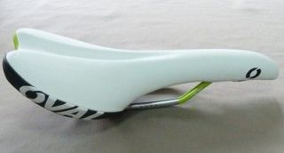 new oval cr mo trail saddle white and green from