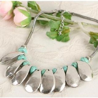   antique style jewelry turquoise tibet silver sp pendant necklace