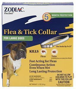 ZODIAC FLEA & TICK COLLAR LARGE DOG NECKS UP TO 25 5 MONTH FREE SHIP 