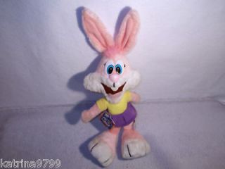 1990 tiny toons babs pink bunny rabbit plush toy ace