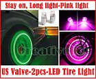 2x Car/Motorcycle Wheel Tyre Tire Valve Caps Covers LED Lights Bulb 