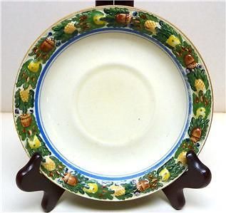 adams titian ware multi color royal ivory plate england time