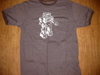 ROBOT retro ringer T shirt youth XL Machine Man humanoid sci fi 1950s 