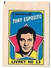 1971 72 O Pee Chee/Topp​s Booklets #13 Tony Esposito Fre