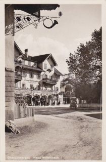 Vintage Oberammergau Germany Haus Wittelsbach photo postcard