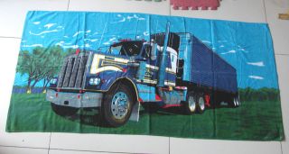   Lot 35pcs 100%Cotton 145x70cm Green Truck/Wagon Beach Bath Towels NEW
