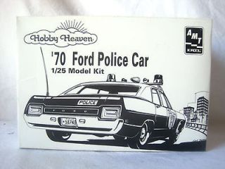 Vintage AMT Hobby Heaven 70 Ford Police Car Model Kit Scale 1;25 Ertl