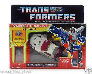 Transformers G1 GETAWAY Powermaster   MIB stickers unapplied