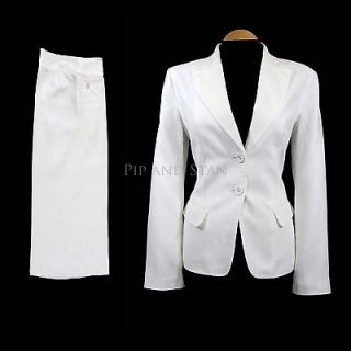 white linen suit women in Womens Clothing