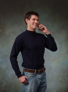Adult Mock turtleneck T shirt.100% cotton.Size S to 3XL. Made in USA