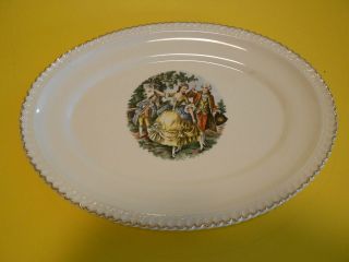 the harker pottery co platter 22 kt gold victorian time