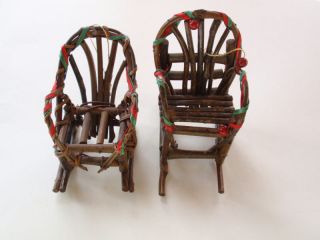 natural wood twig furniture christmas ornaments rustic time left $