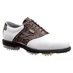 footjoy dryjoys golf shoes 53703 white brown gator closeout style