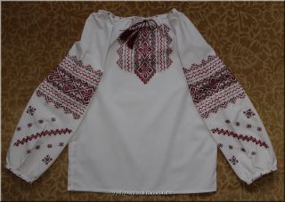 Ukrainian Hand Embroidered Girls Blouse. Ukrainian Embroidery