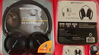 emerson studio headphone foldable stereo black  10
