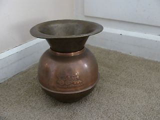 vintage brass spittoon with union pacific rr on it time