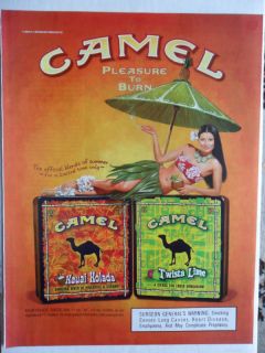 2004 Print Ad Camel Cigarettes Pleasure to Burn ~ Sexy Hawaiian Tiki 