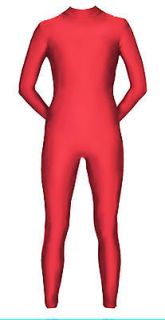 bodysuit unitard mock spandex shiny red child sizes new