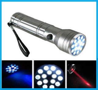 Newly listed Quality 15 LED Flashlight UV Red Laser Pointer Super 