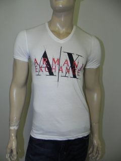   Armani Exchange AX Mens Slim/Muscle Fit Twilight Graphic V Neck Shirt
