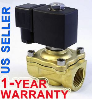 110 120 VAC Brass Solenoid Valve NPT Gas Water AirONE YEAR 