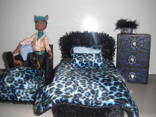 Monster High Doll Style Bed and Chair,dresser set ( Handmade ) Clawd 