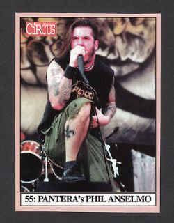 pantera phil anselmo scarce circus magazine rock card b from