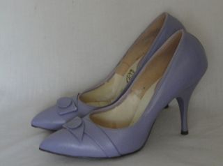 Stunning Vintage Lavender High Heel Spike Heel Shoes 6 Dream Step 