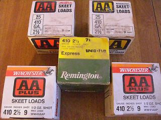 vintage collection of 410 shotgun shell boxes empty returns not