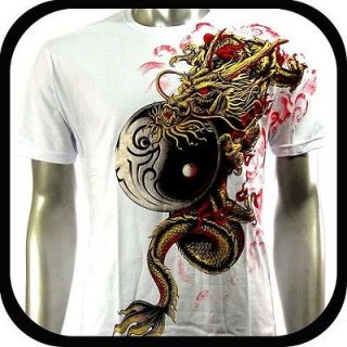 Artful Couture T Shirt Tattoo Rock AW55 Sz XXL 2XL Art Graffiti Dragon 