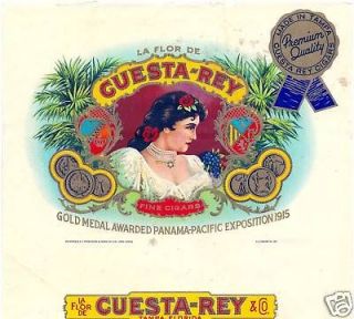 la flor de cuesta rey cigar label inner label 1900