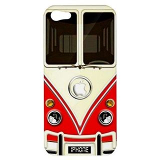 new funny vw red camper van apple iphone 5 hard