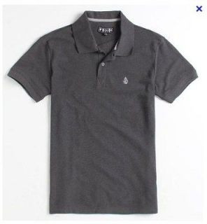 BRAND NEW VOLCOM MENS GUYS PIQUE COTTON CLASSIC POLO TEE BLOUSE T 