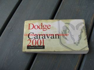 2001 01 dodge caravan van owner s manual book set