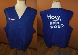 new vtg  employee smock uniform vest shirt size xl