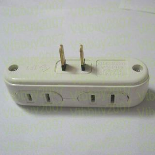   US AC power splitter to 4 port Power Socket Outlet Receptacle adapter