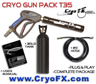 Cryo Gun Package w/ 35lb Tank CO2 Jet Cannon Handheld Fog Blaster 