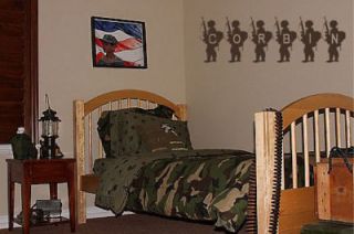 Custom Name Boys Army Room Decor Wall Quote Decal